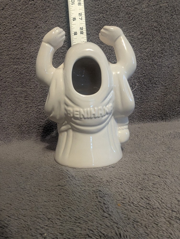 7" Ceramic Benihana Buddah Statue/Incense Burner