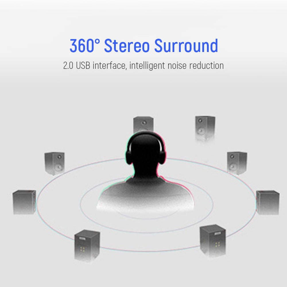 Professional Computer USB Sound Card 7.1 Channel Audio Adapter For PC Laptop E