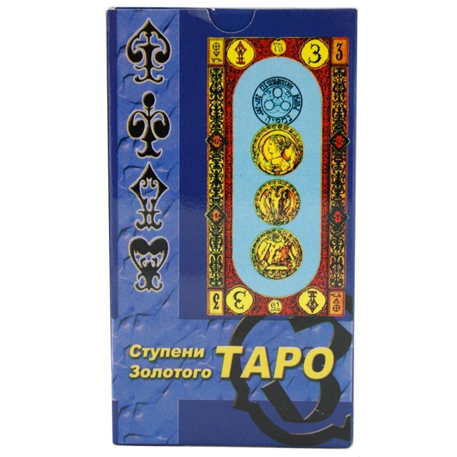 Карты Таро Ступени Золотого Таро + рус. инструкция 78 шт Tarot Desk Cards