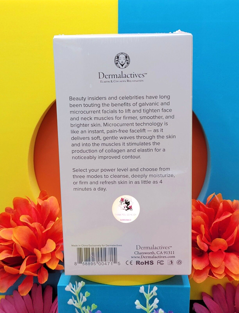 Dermalactives Microcurrent Facial Toning Device Elastin & Collagen Rejuvenation