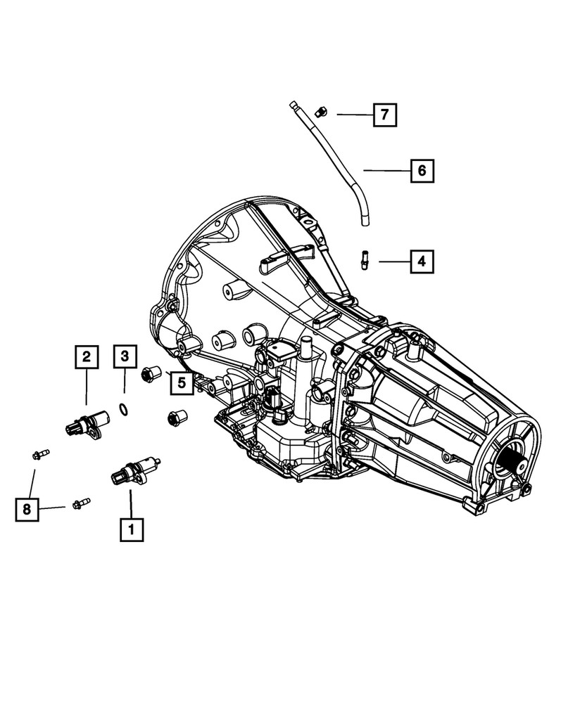Genuine Mopar Transmission Output Speed Sensor 52854001AA