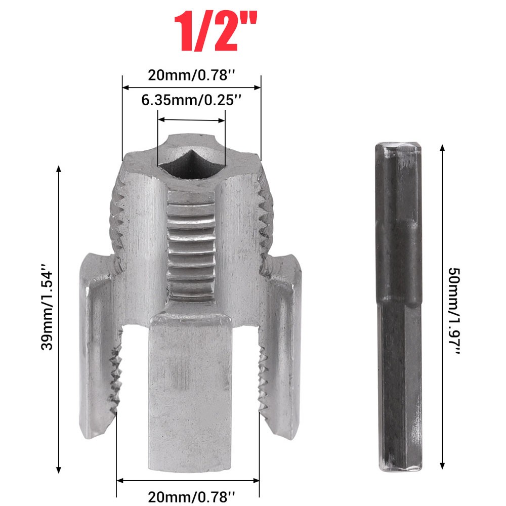 2Set Integrated Internal&External Pipe Threading Tool For 1/2'' 3/4'' Water Pipe
