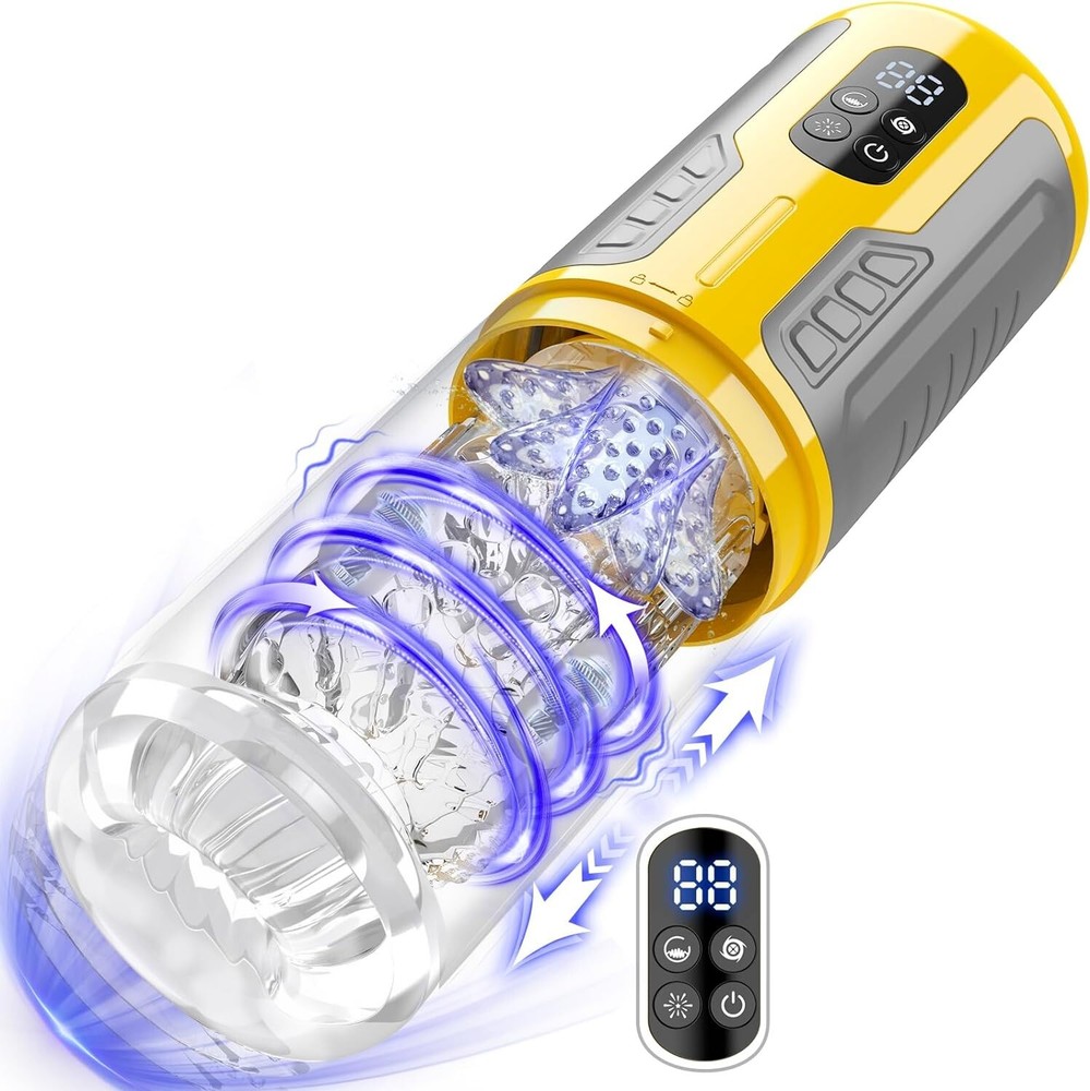Male Masturbaters Automatic HandsFree Thrusting Cup Rotate Stroker Men Lubricant