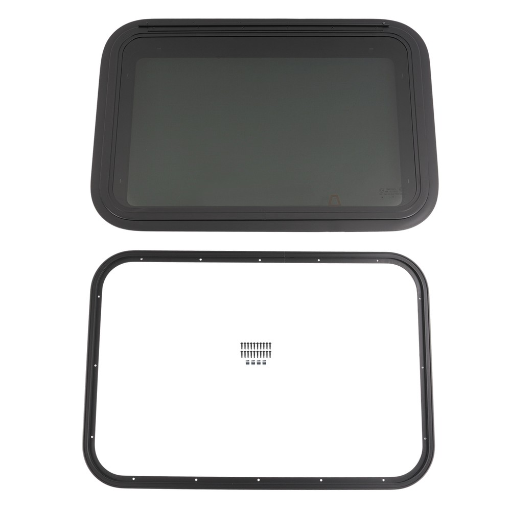 30"×20" Emergency Exit Push-Out Glass Window w/ Trim&Screen For RV Camper Window
