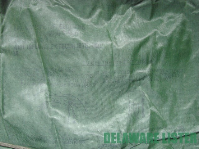 US Military Army Rubber Rubberized Laundry Personal Bag w/Tie~String