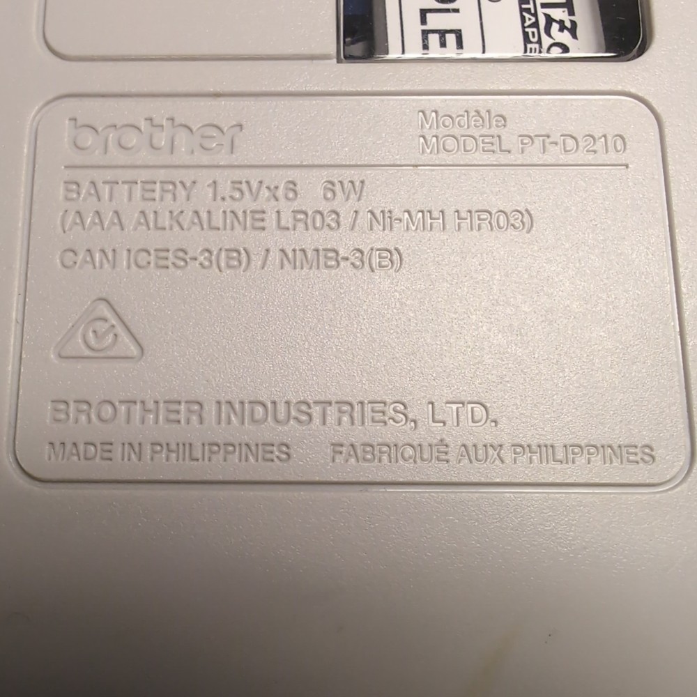 Broyher P-touch PT-D210 Label Maker Battery Operated