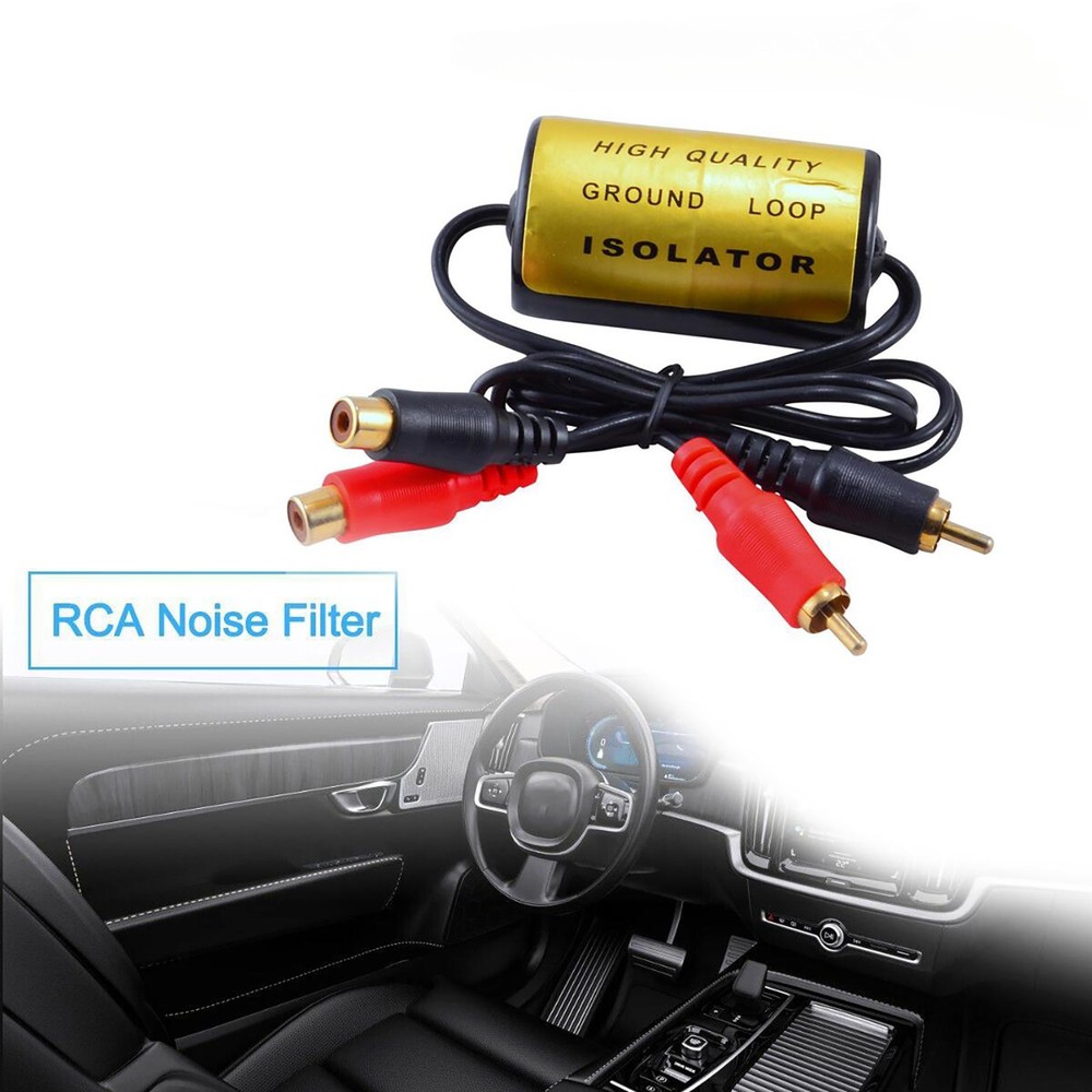 1* RCA Audio Noise Filter Suppressor Ground Loop Isolator Car & Home Stereo Part