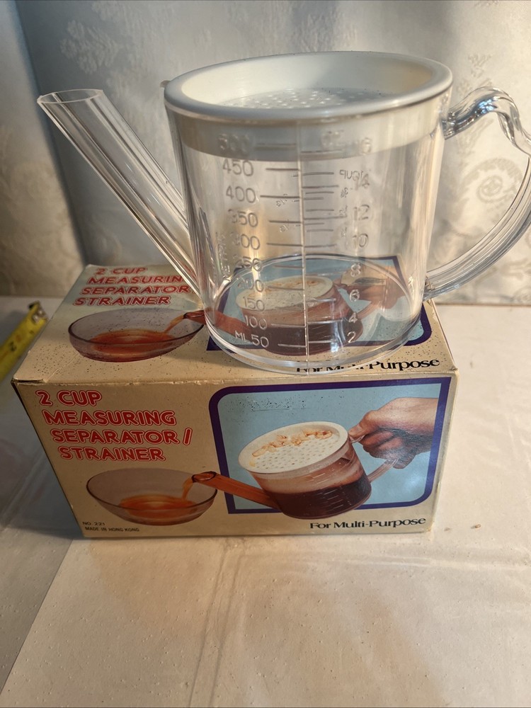 1970s 2 cup Measuring Separator / Strainer