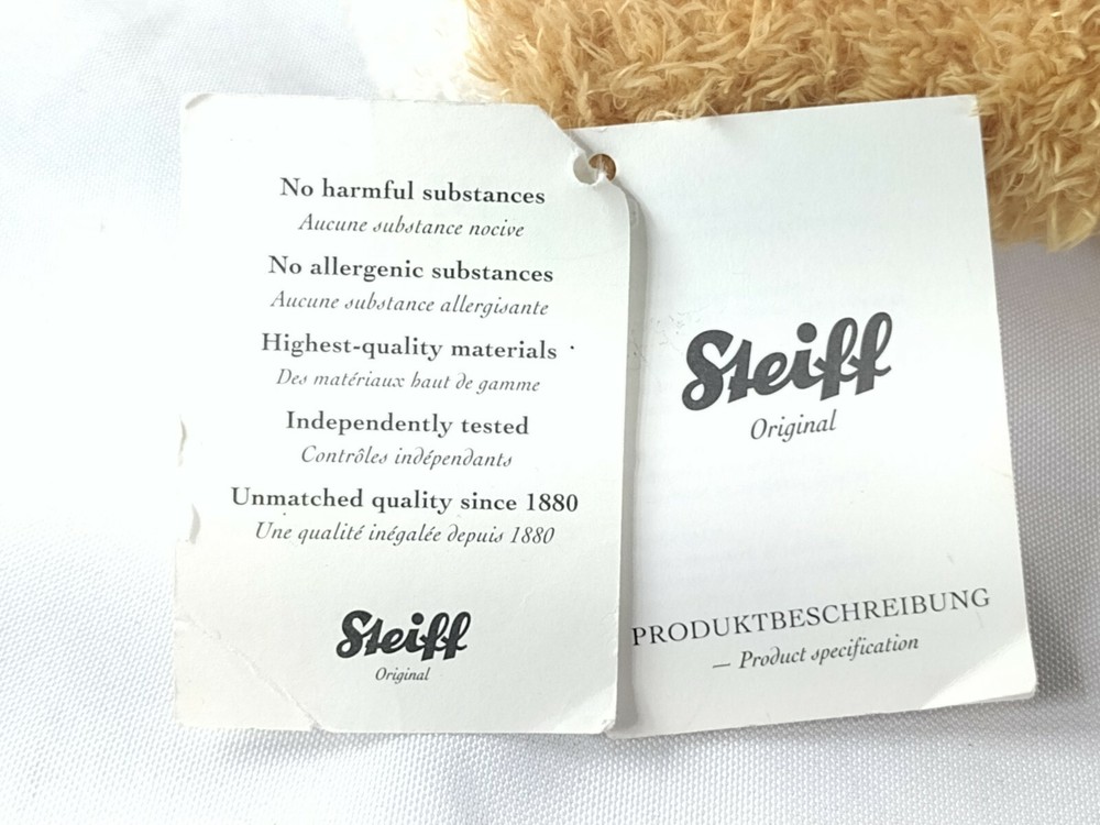 Steiff Bear Nicky 013201 Retired With Tags HTF