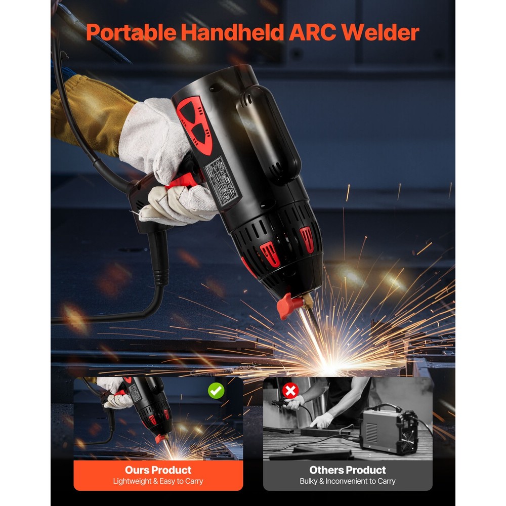 Portable Handheld Welding Machine 20-130A with Stepless Current Adjustment