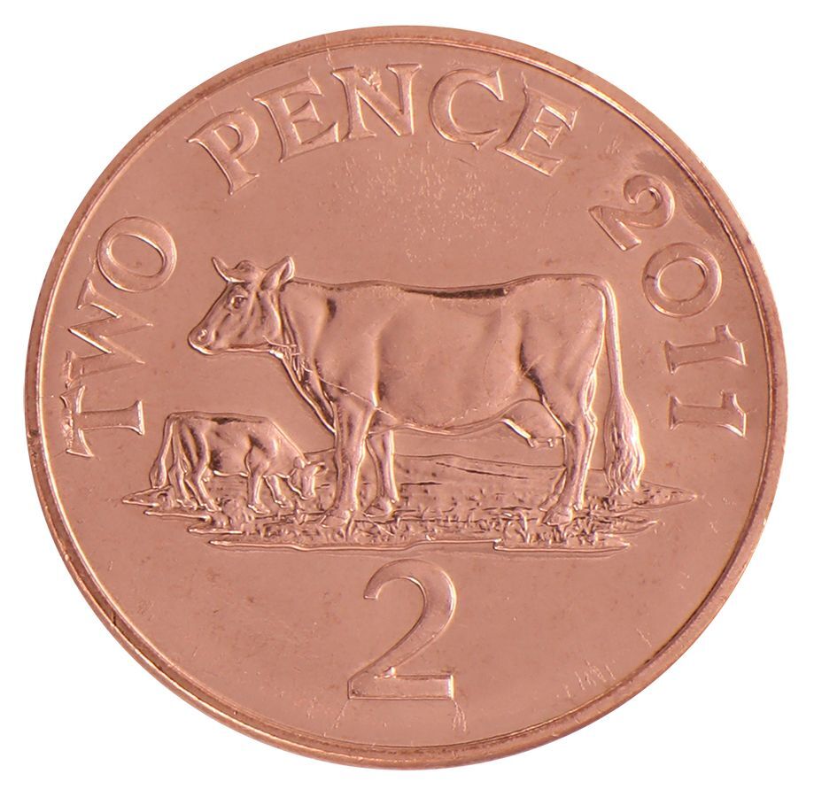 Guernsey 2 Pence, 2011, KM #96, Mint