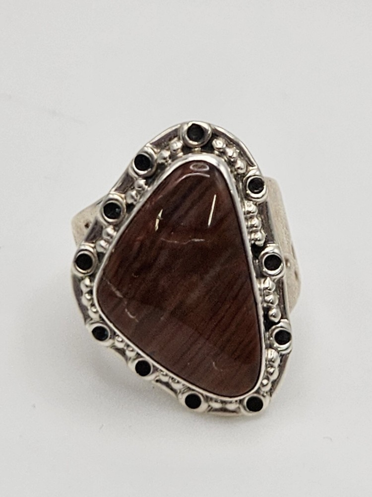 Jay King DTR Sterling Silver Natural Stone Ring Size 10