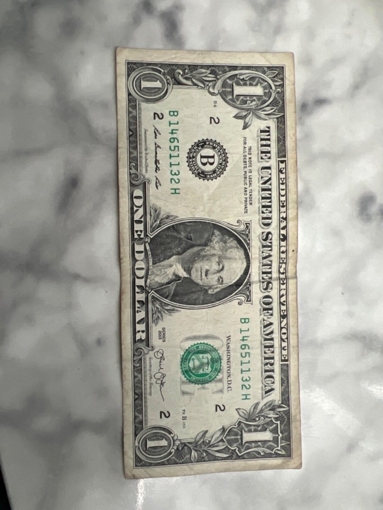 2013 series B 1 dollar bills