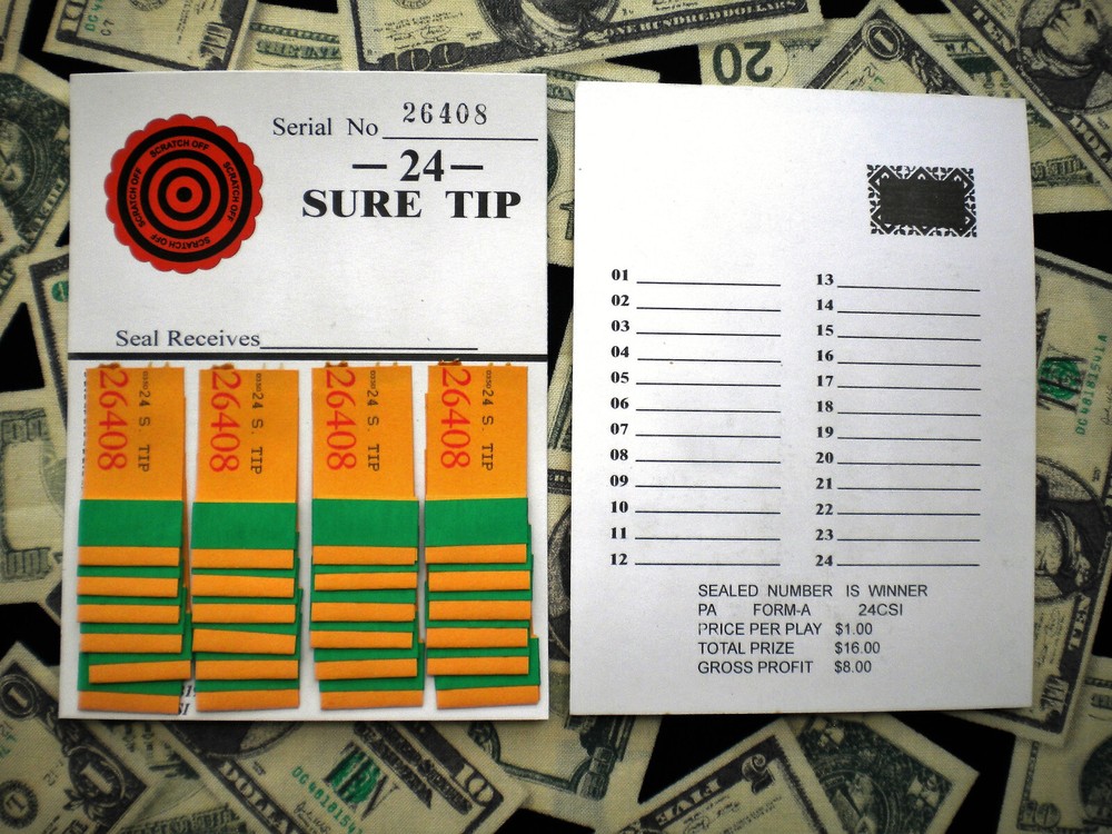( 2 Lot ) ~ 24 SURE TIP BOARD {01 to 24} Fund-Raising Raffle Pull Tab Jar Ticket