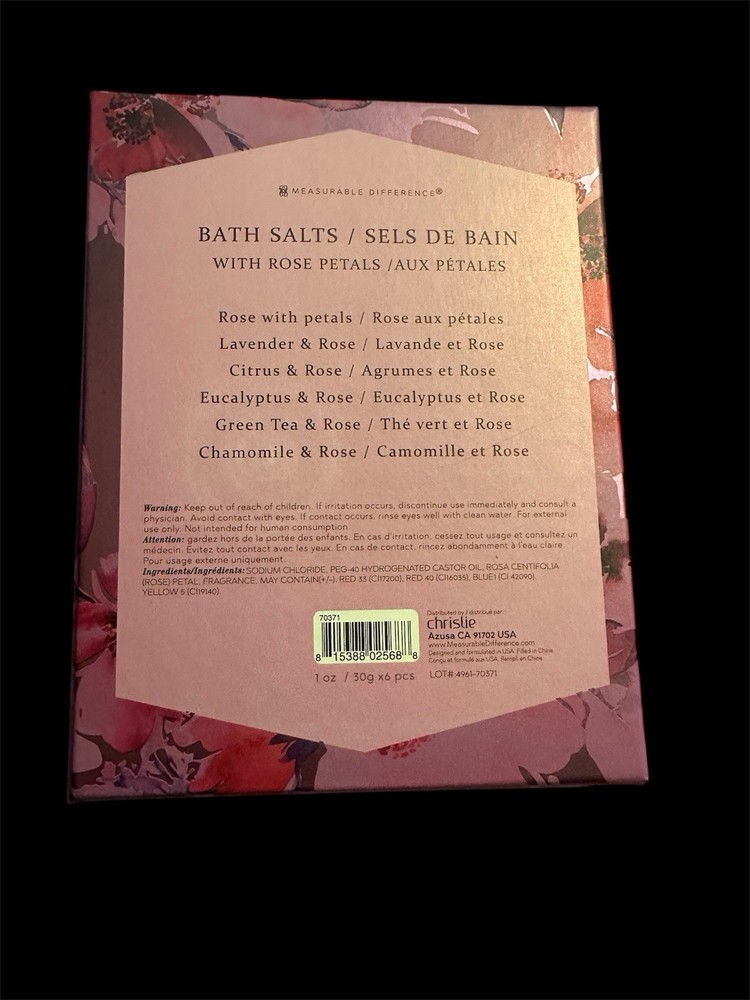 Measurable Difference Bath Salt With Rose Petals