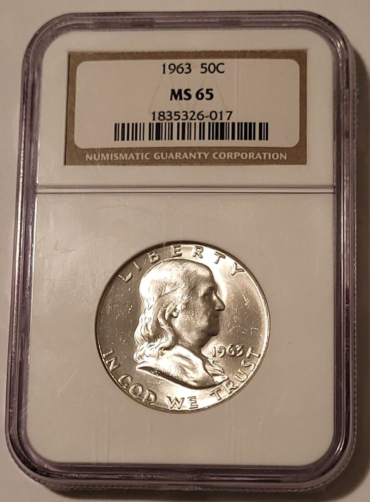 1963 Franklin Half Dollar MS65 NGC