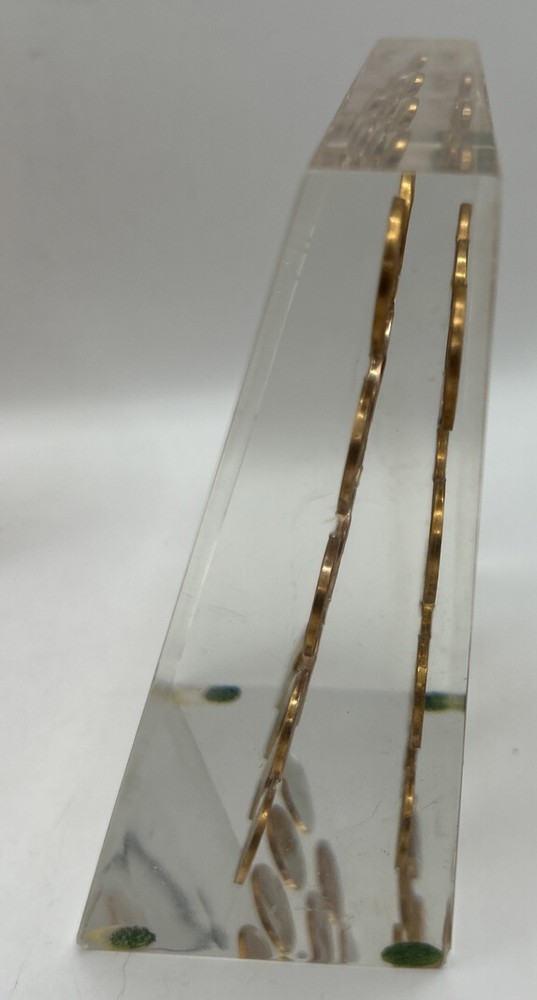 Vintage Lucite Penny Bookends