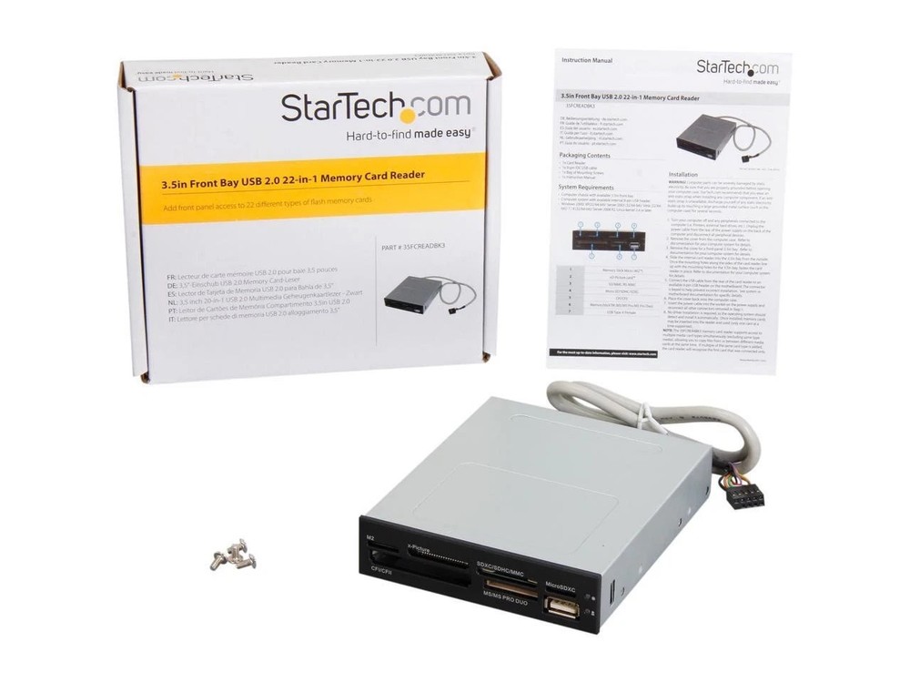 35FCREADBK3 - Startech Multi-Card Reader/Writer for 3.5" Drive Bay