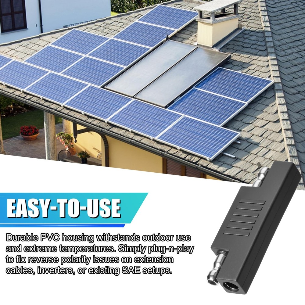 SAE Polarity Reverse Adapter - Quick Disconnect SAE Connector for Solar Panel...