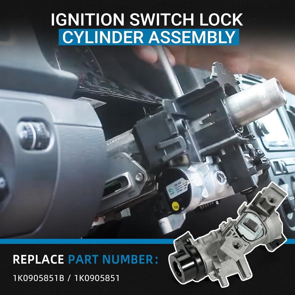 Ignition Switch Lock Assembly W/remote Control Key Shell For Vw Jetta 2006-2018