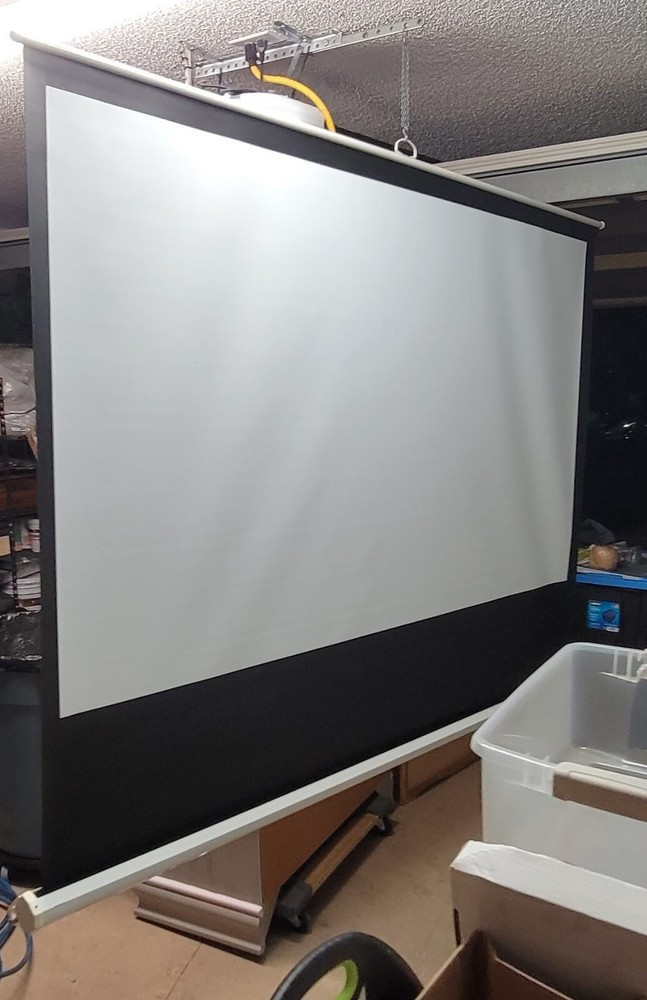 PANOVIEW Projection Screen Pull Down Manual White 91" Diagonal 87" Long