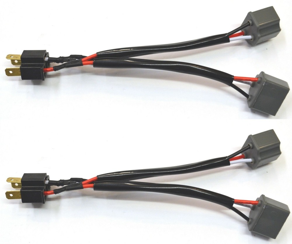 Splitter Wire Ceramic S 9003 HB2 H4 Two Harness Head Light Female Connector Plug