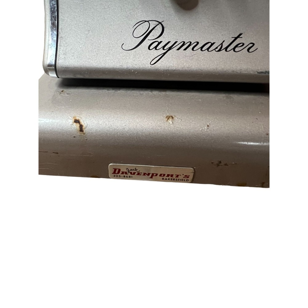 Vintage The Paymaster System Series S-600 WORKING