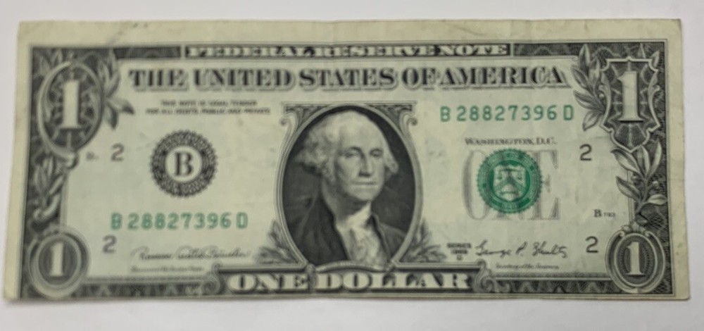 1969 D $1 DOLLAR  Bill MISALIGNMENT~ MISCUT ERROR ☆ FED RESERVE NOTE
