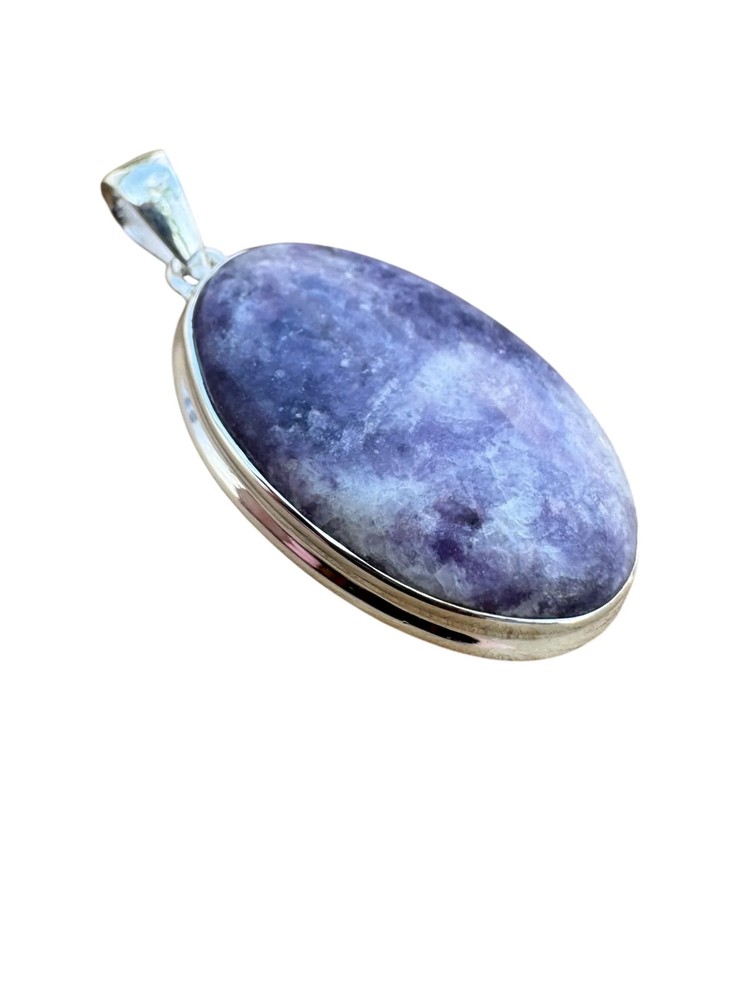 Lepidolite Solid 925 Sterling Silver Pendant