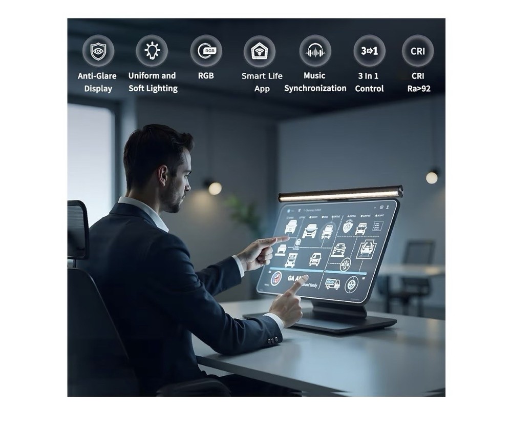 Monitor Light Bar Dual Light Source Music Sync CRI 92