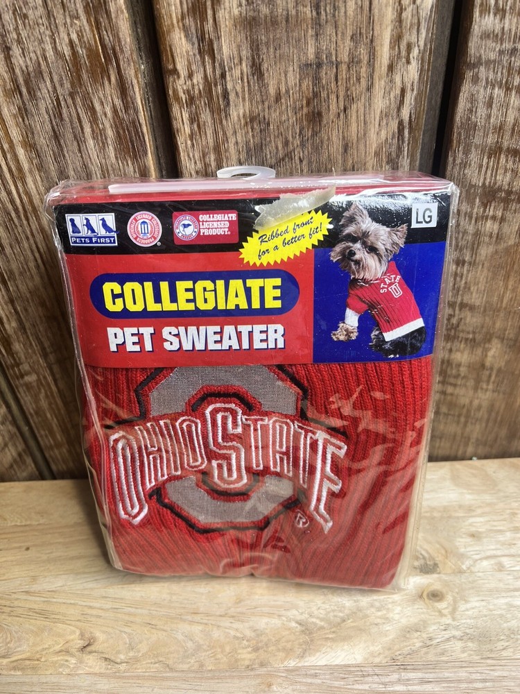 Collegiate Pet First Ohio State Pet Sweater Size Large