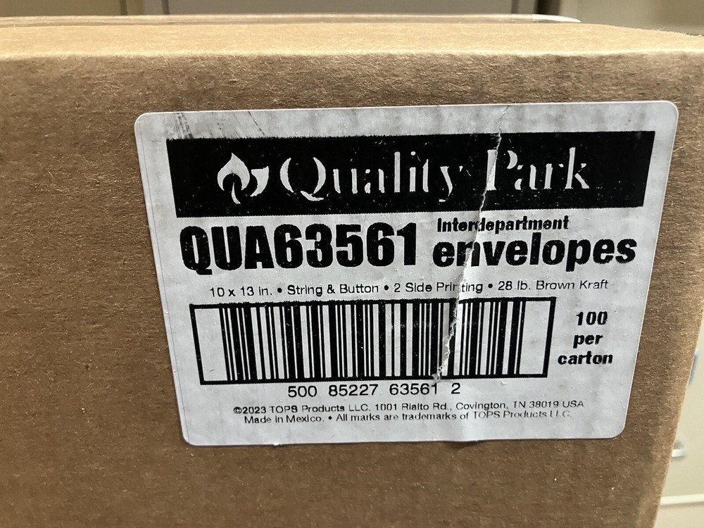 Quality Park 63561 Format String & Button Interoffice Envelopes - (100/CT) CK1