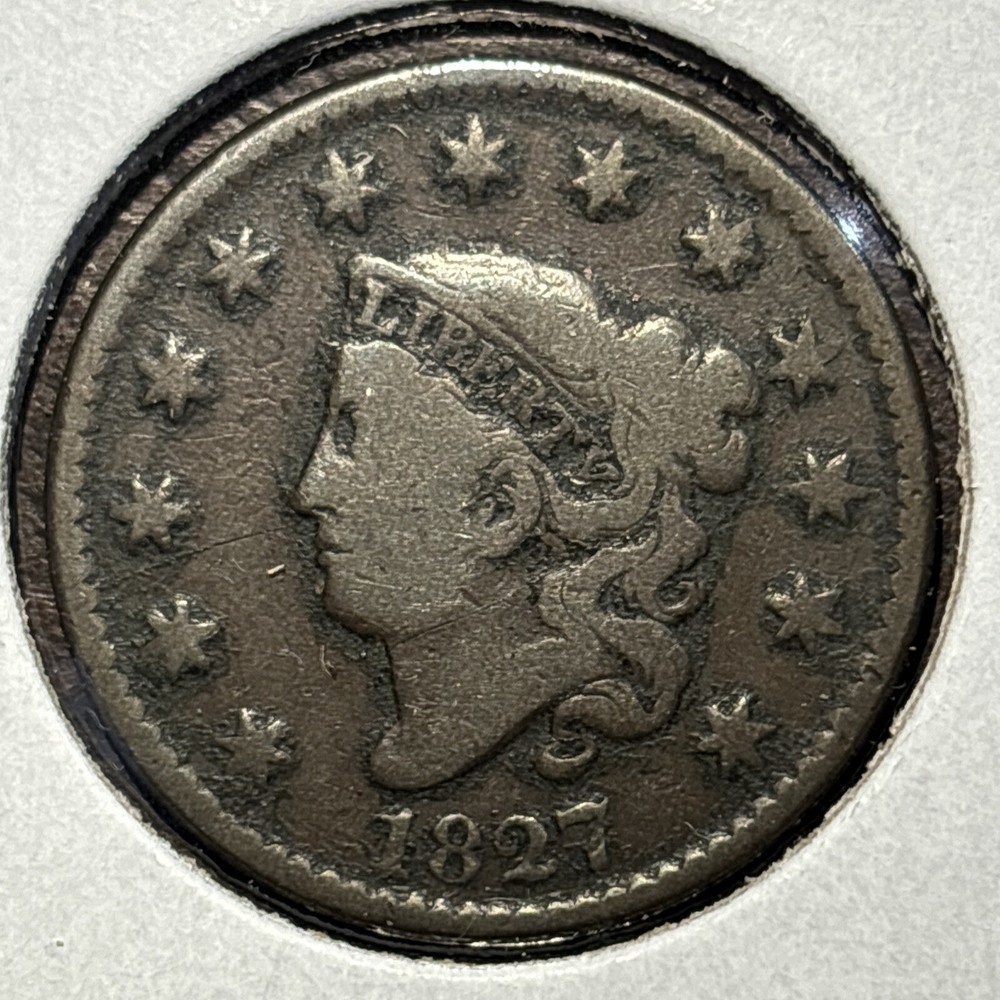 1827 Large cent N-8