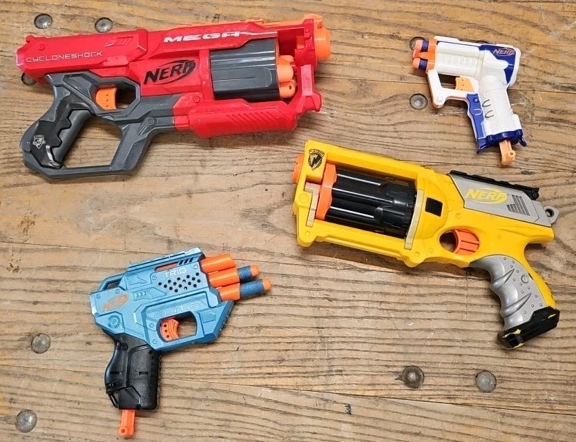 4 Blaster Nerf Lot - Tested- Working