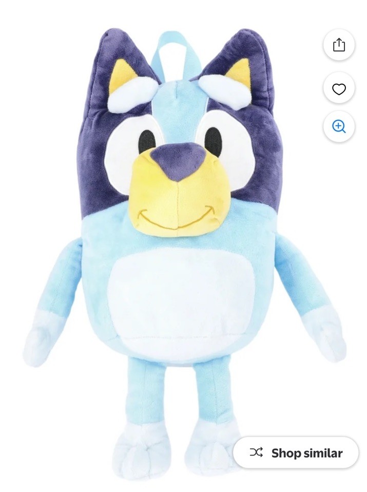 NWT Bluey Kids' 16" Plush Backpack