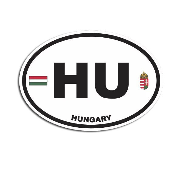 Hungary Oval Sticker
