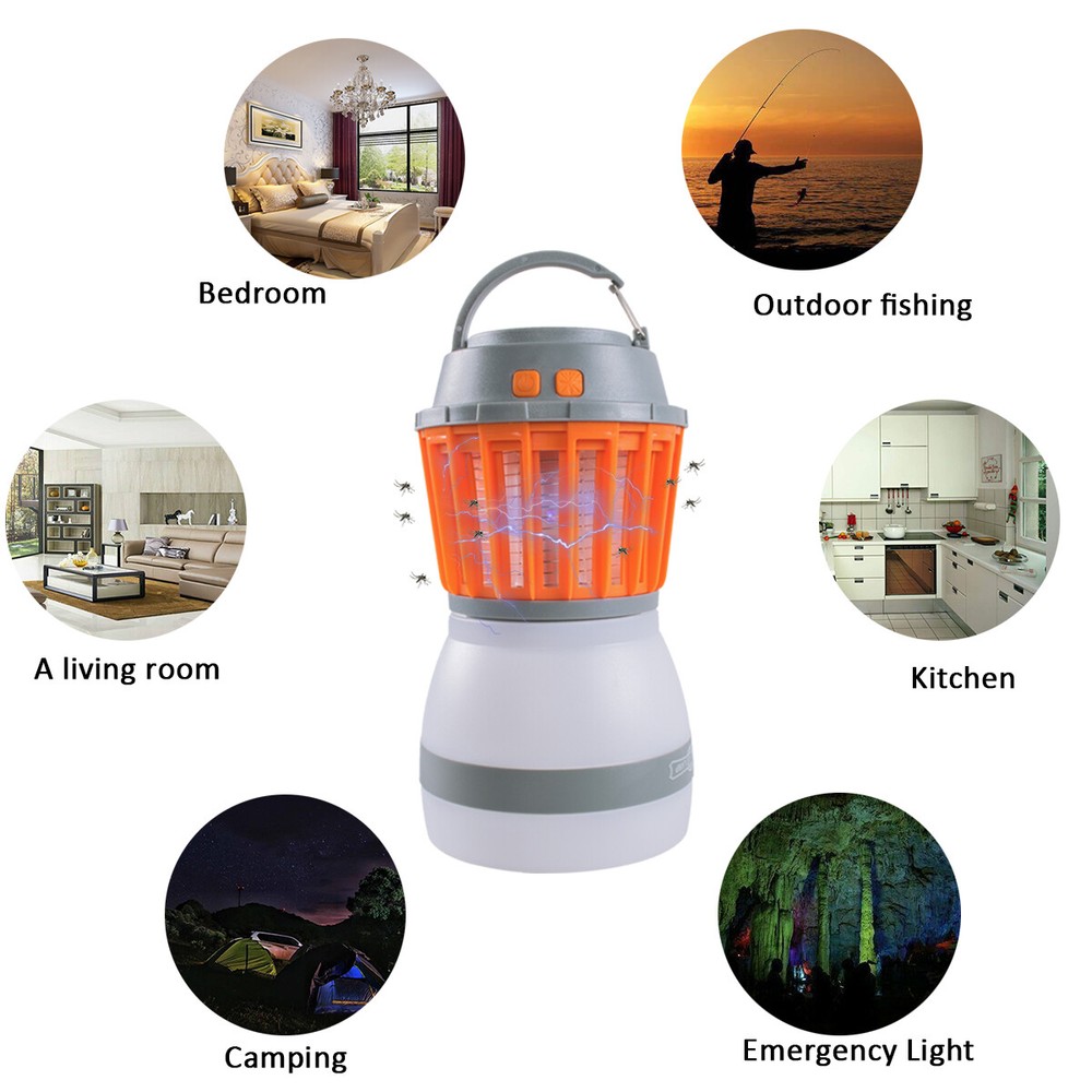 Camping Bug Zapper Tent Light-Waterproof Mosquito Killer Lightweight LED Lantern
