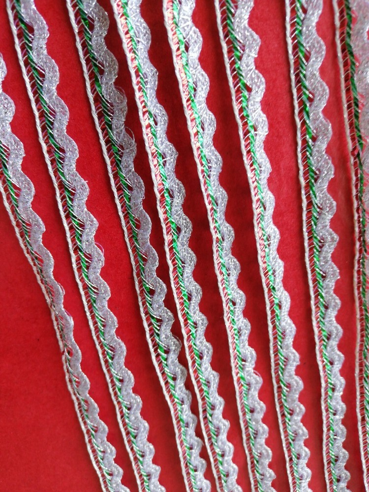 2 Meter Silver Tip Not Elastic 1,1 CM Wide Trims #BB 0195