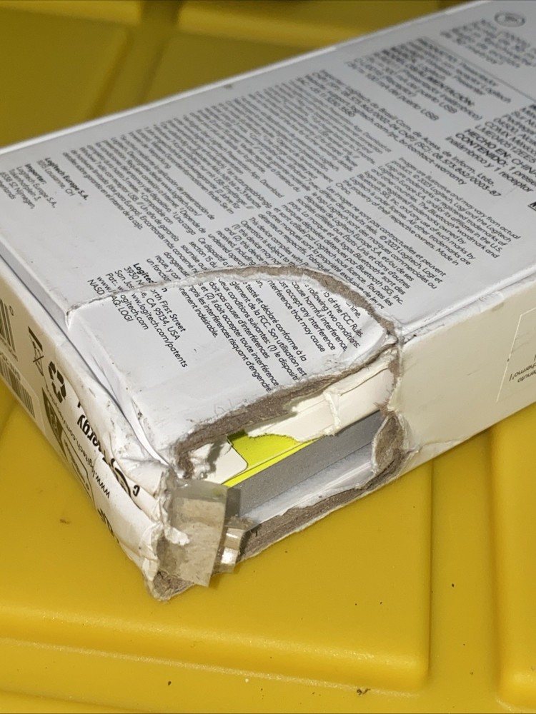 Logitech Spotlight Presentation Remote Silver -Box Damage- See Pics