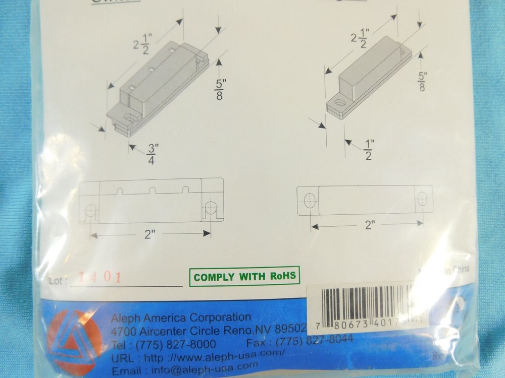 Aleph DC-2541WG Surface Mount Magnetic Contacts - 10 Pack