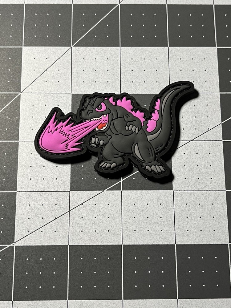 Godzilla King Of The Monsters Atomic Breath Evolution PVC Patch Hook And Loop
