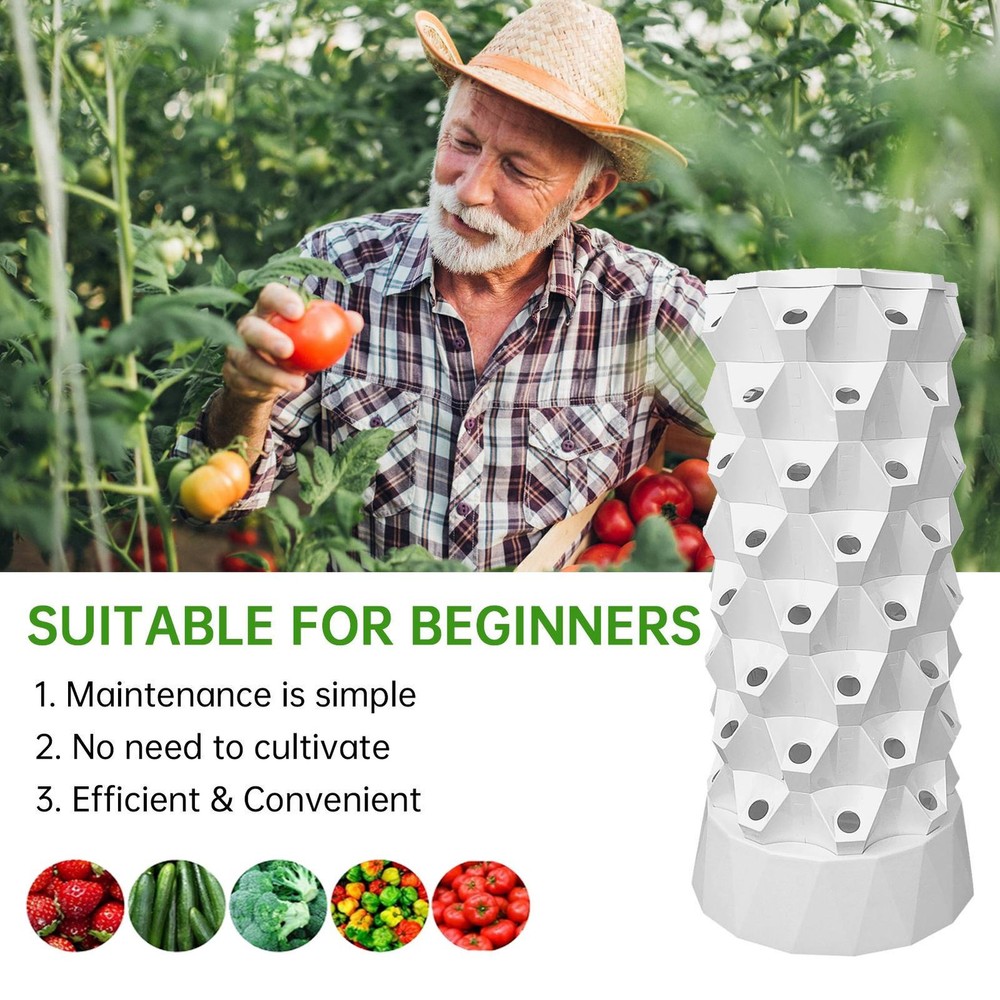 NEW 64 Pot Vertical Hydroponics Tower Systems Set Hydroponic Growing Kit Garden