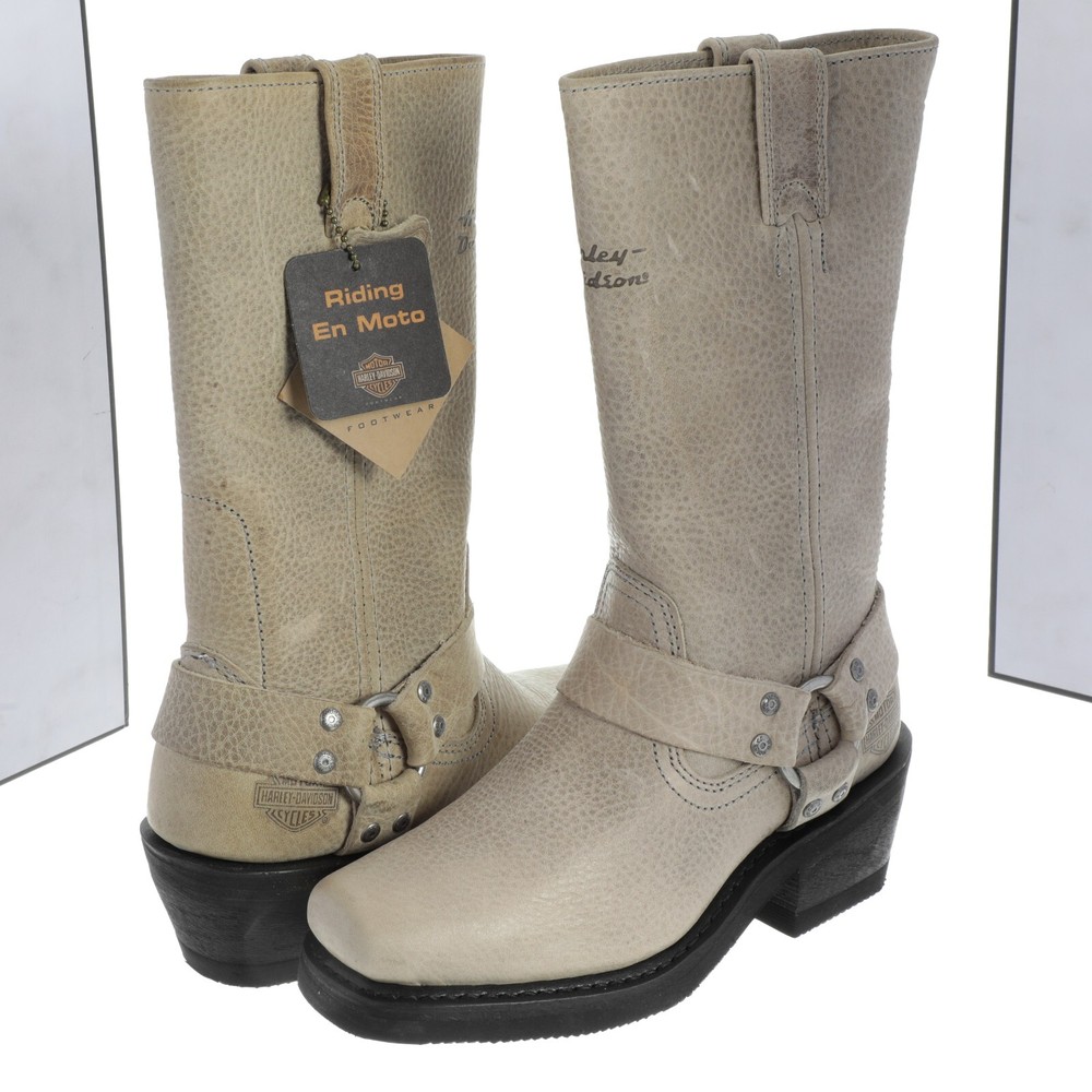 Harley Cream Boots Womens Size 6