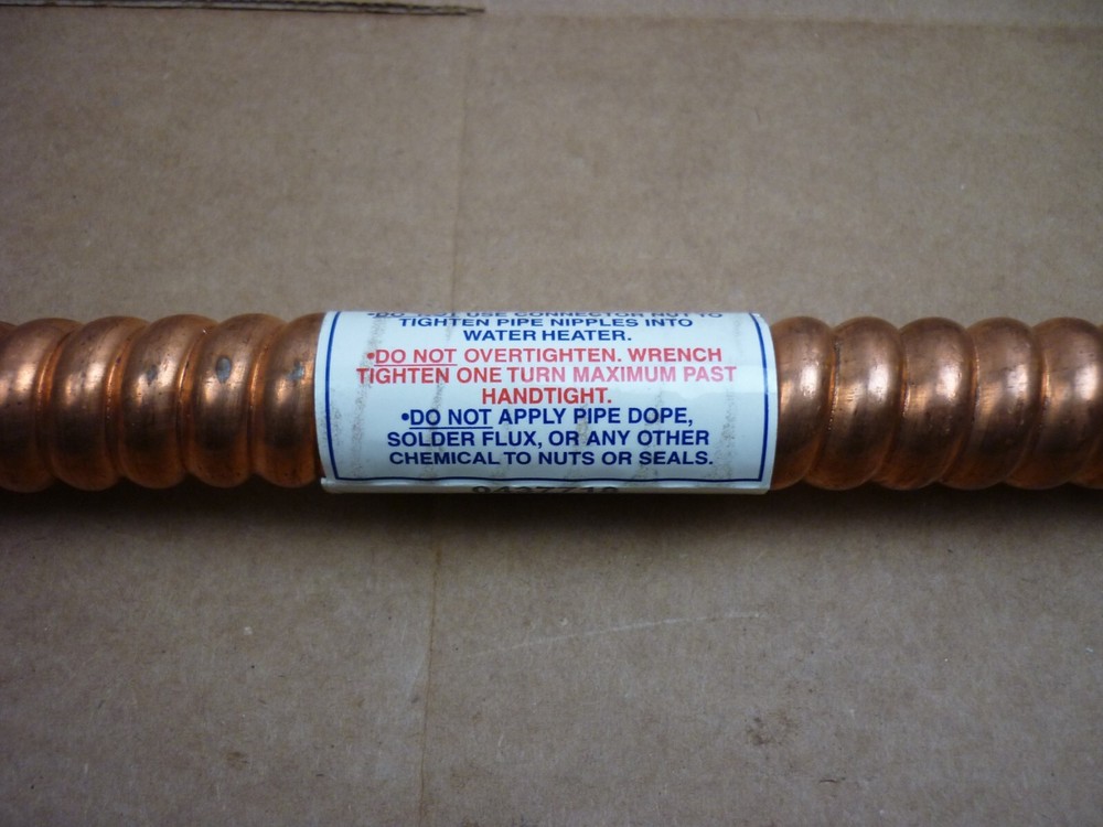 Water Heater, Copper Connector 3/4" FIP Brass Nut, Dual Sleeve, 0437718