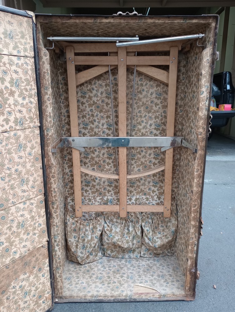 Belper Antique Vintage Wardrobe Trunk