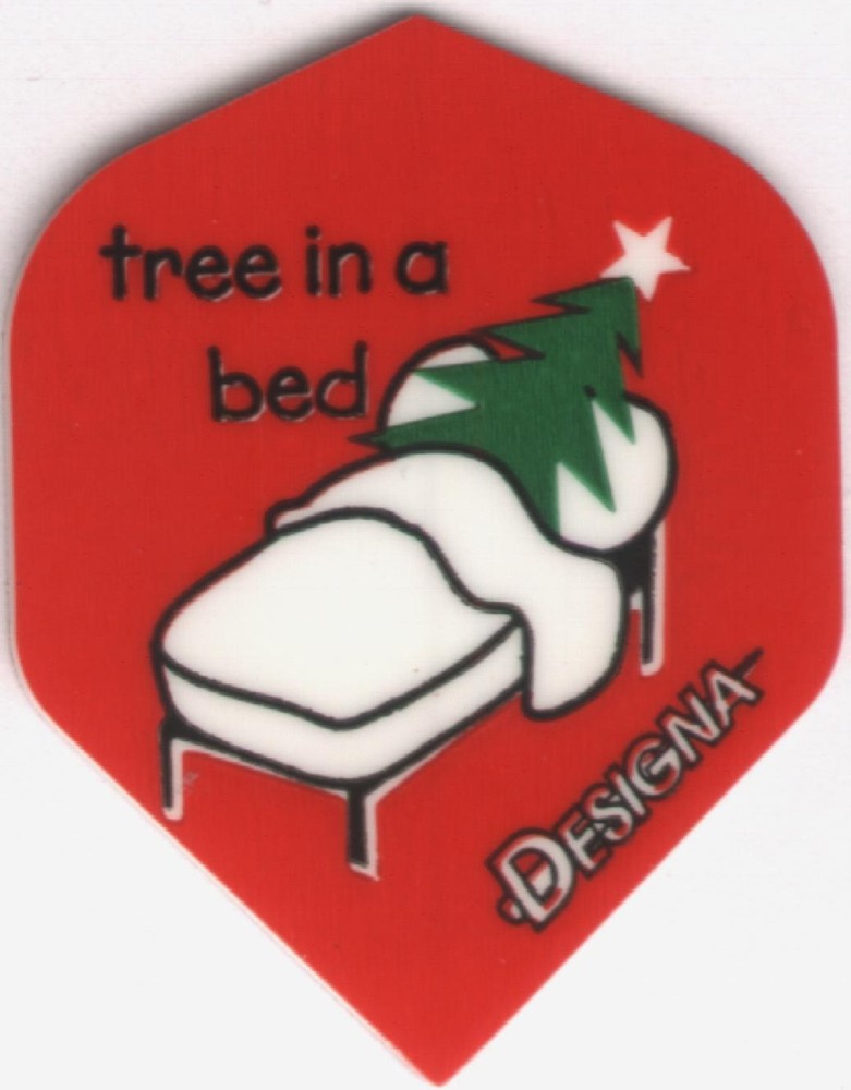 "Tree In A Bed" Christmas Dart Flights: 3 per set
