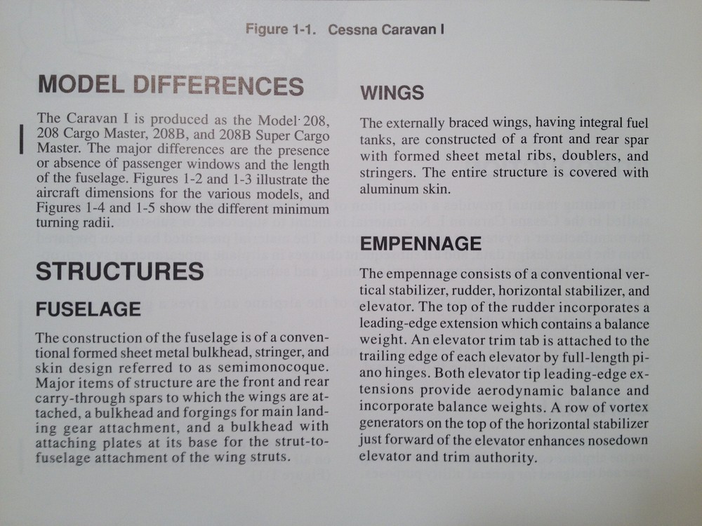 Caravan I, 208 Cargo Master, 208B & Super Cargo Master Pilot Training Manual
