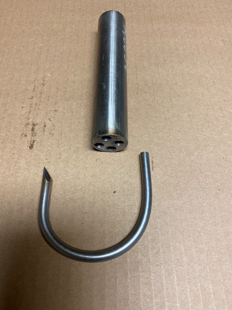 6 Inch Diameter Solid Stainless Welded Pier or Bridge Gaff With Eye For a Rope