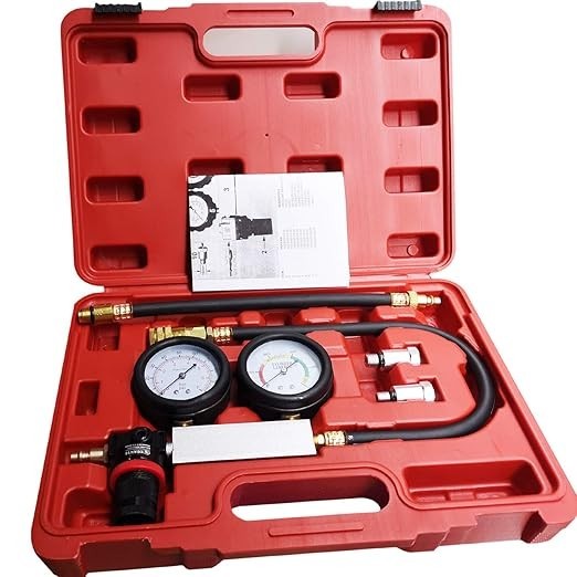 Cylinder Leak Down Tester,Compression Test kit - Engine Dual Gauge...
