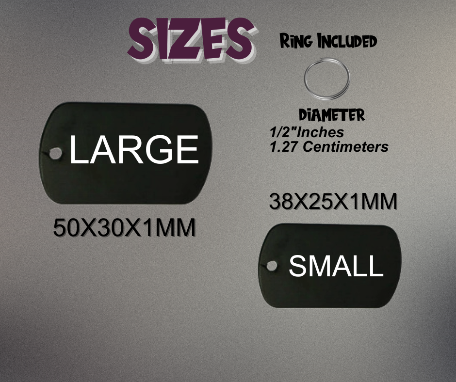 LASER ENGRAVED PERSONALIZED MILITARY STYLE PET TAG ID